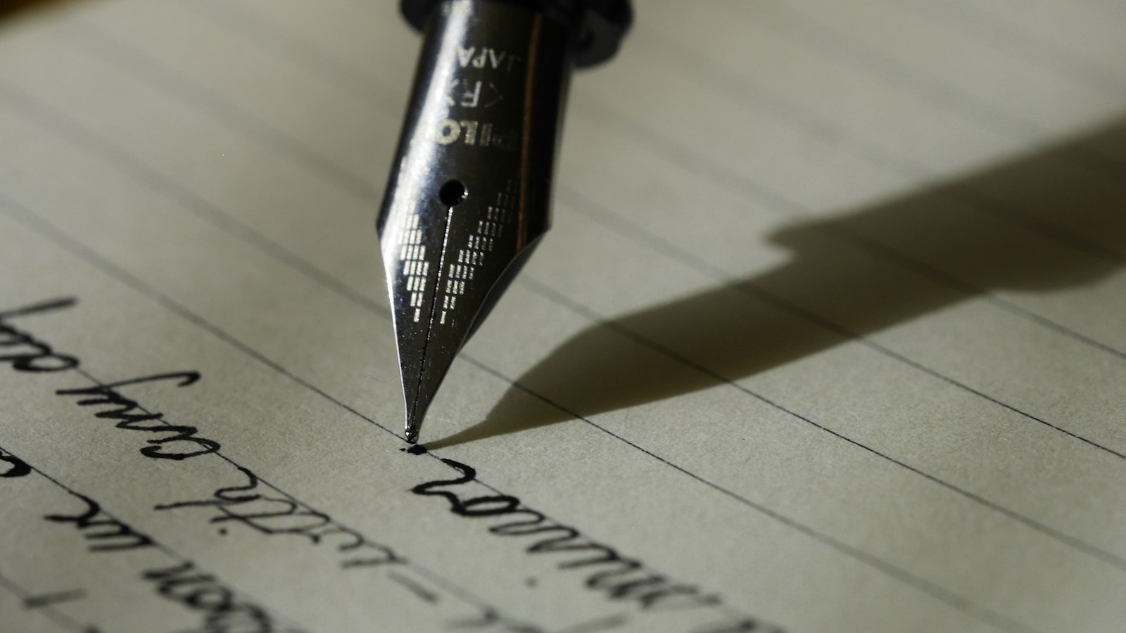 Writing an education article by hand